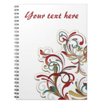Cuaderno floral del estilo bohemio