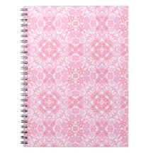 Cuaderno geométrico rosado elegante del arte