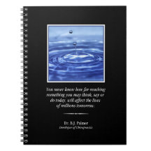 Cuaderno inspirado de la quiropráctica de la cita 