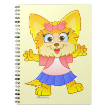 Cuaderno lindo del dibujo animado de Teakup Yorkie