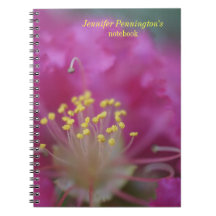 Cuaderno macro personalizado de la foto del mirto 