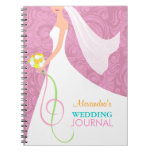 Cuaderno nupcial del diario del boda del damasco r cuadernos