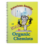 Cuaderno orgánico enojado de los químicos