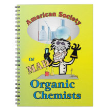 Cuaderno orgánico enojado de los químicos