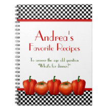Cuaderno personalizado cocina italiana retra de la