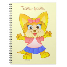 Cuaderno personalizado del dibujo animado de Teaku
