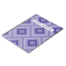 Cuaderno púrpura del personalizado de los diamante