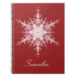 Cuaderno rojo del copo de nieve Nevado