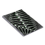 cuaderno verde oscuro abstracto de las flores cuadernos