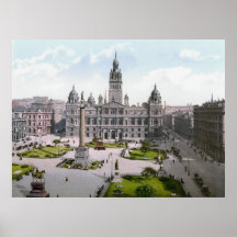 Cuadrado de Glasgow George Poster