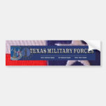 Cuadrado de la bandera de TX, fuerzas militares de Pegatina De Parachoque