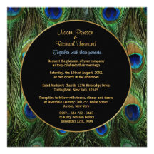 Cuadrado de la invitación del boda de la pluma del