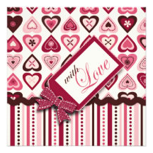 Cuadrado de los dulces de los corazones comunicado personalizado