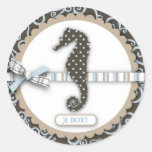 Cuadrado del bebé del Seahorse Etiquetas