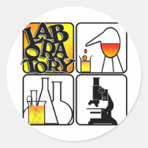 CUADRADO DEL LOGOTIPO 4 DEL LABORATORIO - ICONOS D ETIQUETA