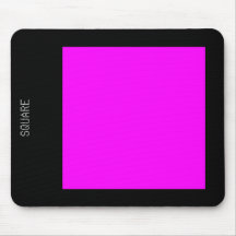 Cuadrado - magenta y negro alfombrillas de ratón