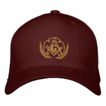 Cuadrado y compás gorro bordado