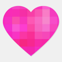 Cuadrados coloreados reconstruidos pegatinas corazon