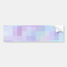 Cuadrados coloreados reconstruidos etiqueta de parachoque