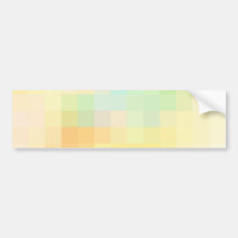Cuadrados coloreados reconstruidos etiqueta de parachoque