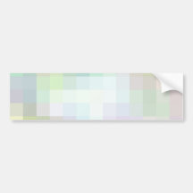 Cuadrados coloreados reconstruidos etiqueta de parachoque