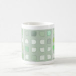 Cuadrados de lino retros de la polca de la tela de taza de café