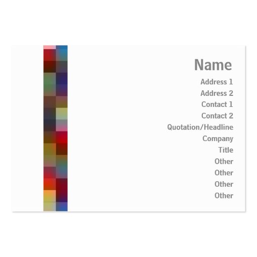 Cuadrados del color - rechonchos tarjetas de visita