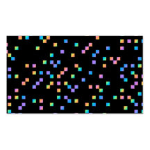 Cuadrados multicolores en negro plantilla de tarjeta de negocio