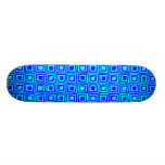 Cuadrados retros - azul en ciánico tabla de patinar