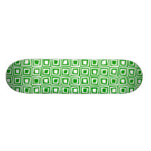 Cuadrados retros - blanco en verde monopatin