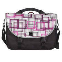 Cuadrados rosados y grises bolsas de portatil