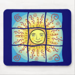 Cuadrados solares sonrientes de Sun Alfombrillas De Ratón