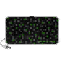 Cuadrados verdes portátil altavoz