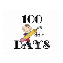 Cuadro del palillo 100 días tarjeta postal