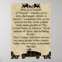¿Cuál es un veterano? Posters