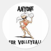 Cualquier persona para las mujeres del voleibol pegatina