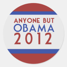 Cualquier persona pero Obama 2012 Pegatinas Redondas