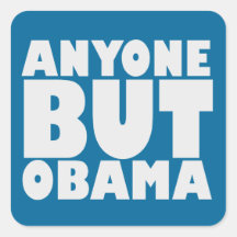 Cualquier persona pero pegatina de Obama
