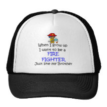Cuando crezco al bombero gorros bordados