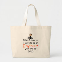 Cuando crezco al ingeniero bolsa de mano