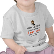 Cuando crezco al ingeniero camisetas