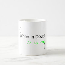 Cuando en duda, Rem él hacia fuera Taza De Café