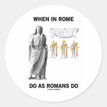 Cuando en Roma haga como hacen los romanos (la rop Pegatina