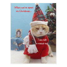 Cuando estamos separados en navidad…,… tarjeta postal