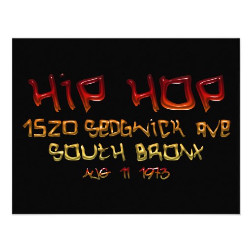 Cuando Hip Hop nació Invitaciones Personalizada