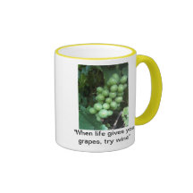 "Cuando la vida le da las uvas, el vino del intent Taza De Café
