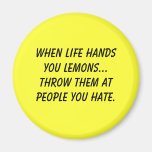 Cuando limones del handsyou de la vida… imanes para frigoríficos