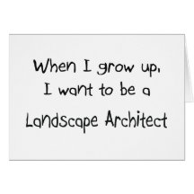 Cuando me crezco quiera ser un arquitecto paisajis tarjetas