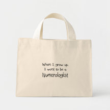 Cuando me crezco quiera ser un Numerologist Bolsa Lienzo