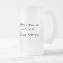 Cuando me crezco quiera ser un politólogo tazas de café